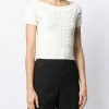 Alexander McQueen boat-neck cable-knit top