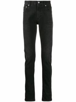 Alexander McQueen embroidered signature slim-fit jeans