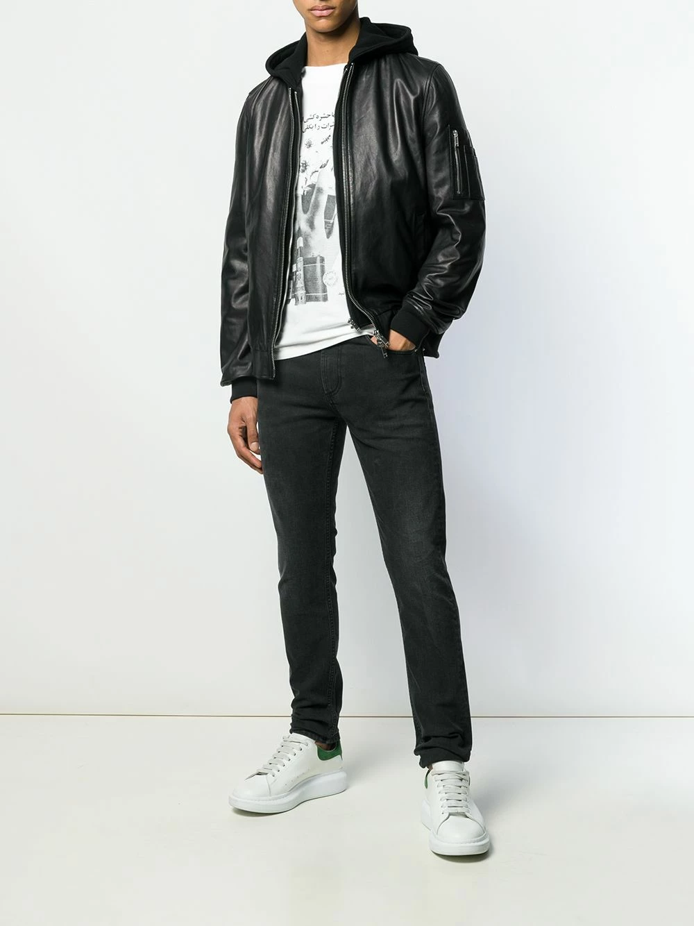 Alexander McQueen Embroidered signature slim fit jeans 2 Alexander McQueen embroidered signature slim-fit jeans