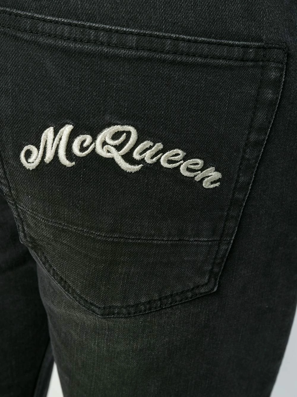 Alexander McQueen Embroidered signature slim fit jeans 5 Alexander McQueen embroidered signature slim-fit jeans
