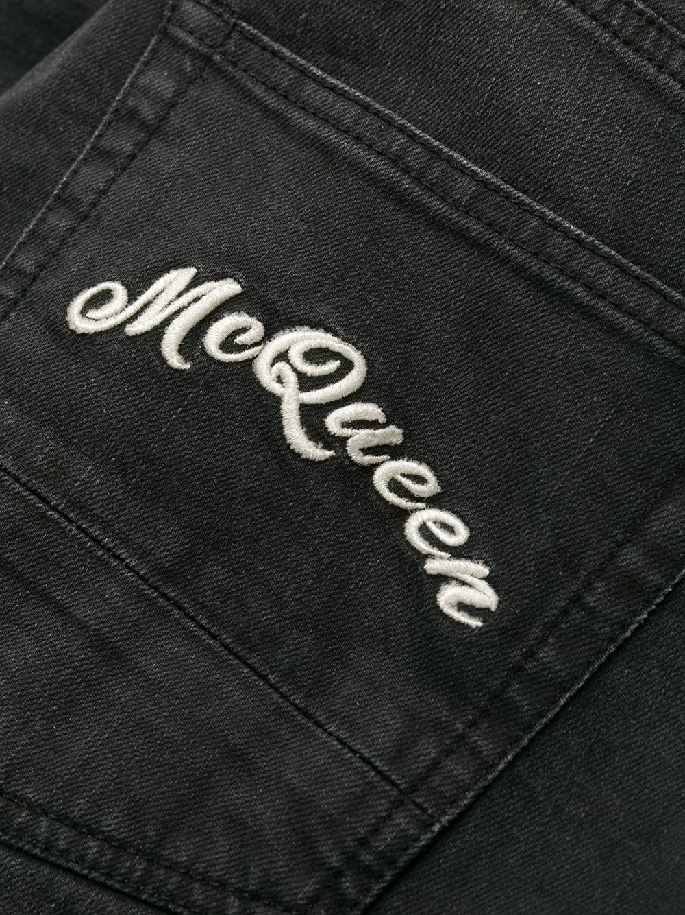 Alexander McQueen Embroidered signature slim fit jeans 7 Alexander McQueen embroidered signature slim-fit jeans