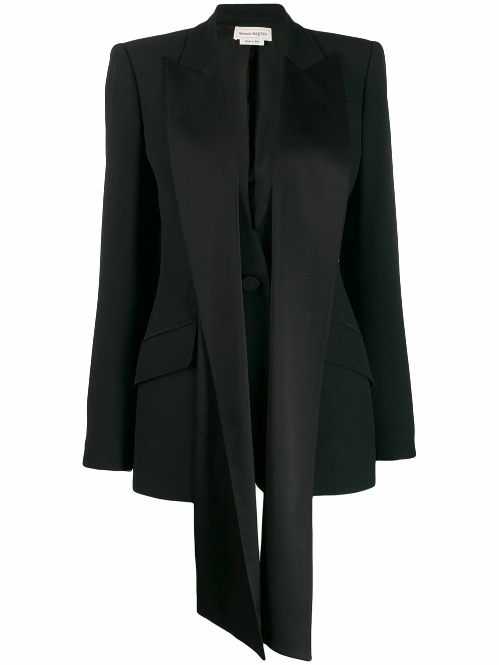 Alexander McQueen Silk ribbon embellished blazer 1 Alexander McQueen silk ribbon embellished blazer