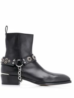 Alexander McQueen Harness Cuban heel boots