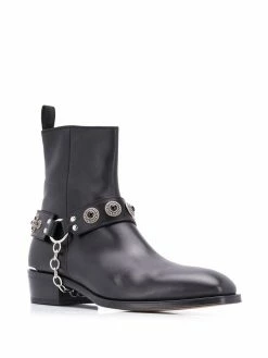 Alexander McQueen Harness Cuban heel boots