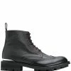 Alexander McQueen logo plaque lace-up boots