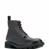 Alexander McQueen logo plaque lace-up boots