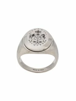 Alexander McQueen engraved signet ring