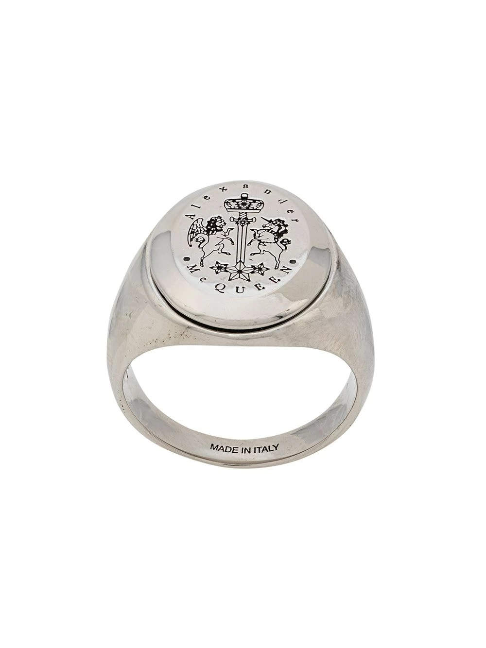 Alexander McQueen Engraved signet ring 1 Alexander McQueen engraved signet ring