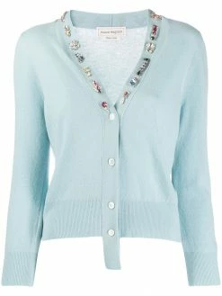 Alexander McQueen jewelled neck cardigan