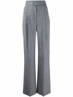 Alexander McQueen check high-waisted trousers