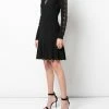 Alexander McQueen scalloped mesh insert skater dress