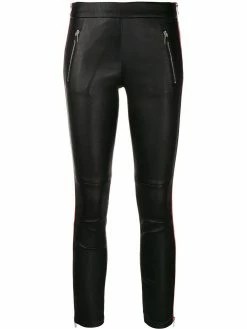 Alexander McQueen striped cropped leggins