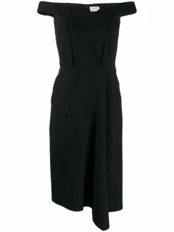 Alexander McQueen off-the-shoulder midi dress