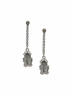Alexander McQueen beetle drop earrings