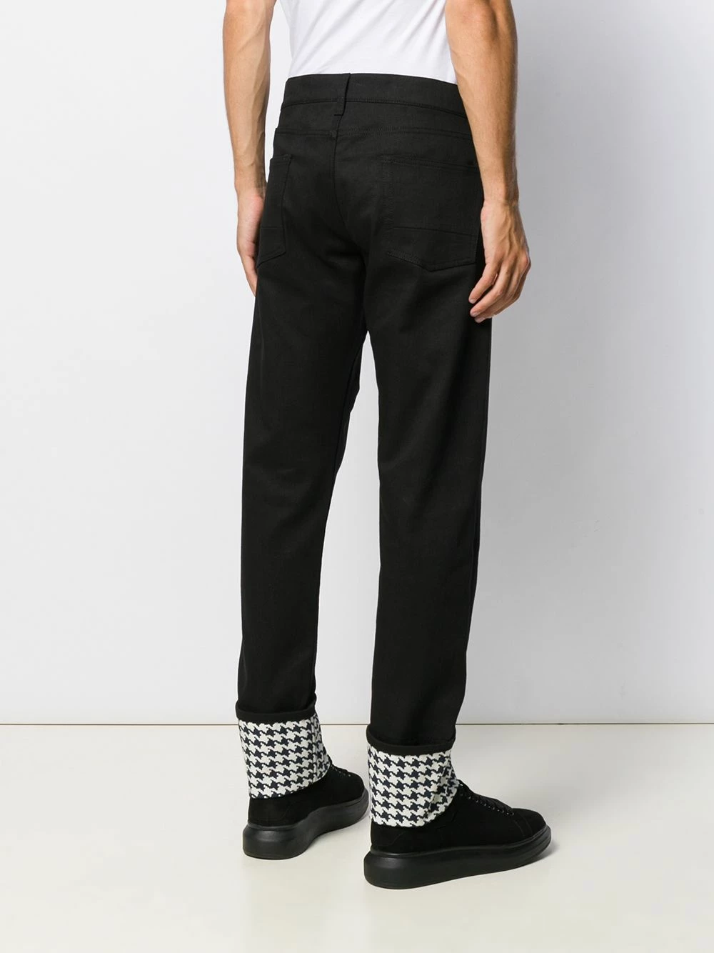 Alexander McQueen Dogtooth cuff jeans 4 Alexander McQueen dogtooth cuff jeans