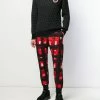 Alexander McQueen houndstooth skull motif jumper