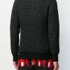 Alexander McQueen houndstooth skull motif jumper