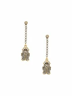 Alexander McQueen pavé beetle earrings