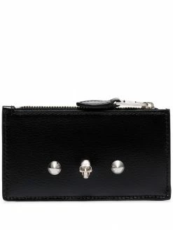 Alexander McQueen skull stud zipped pouch