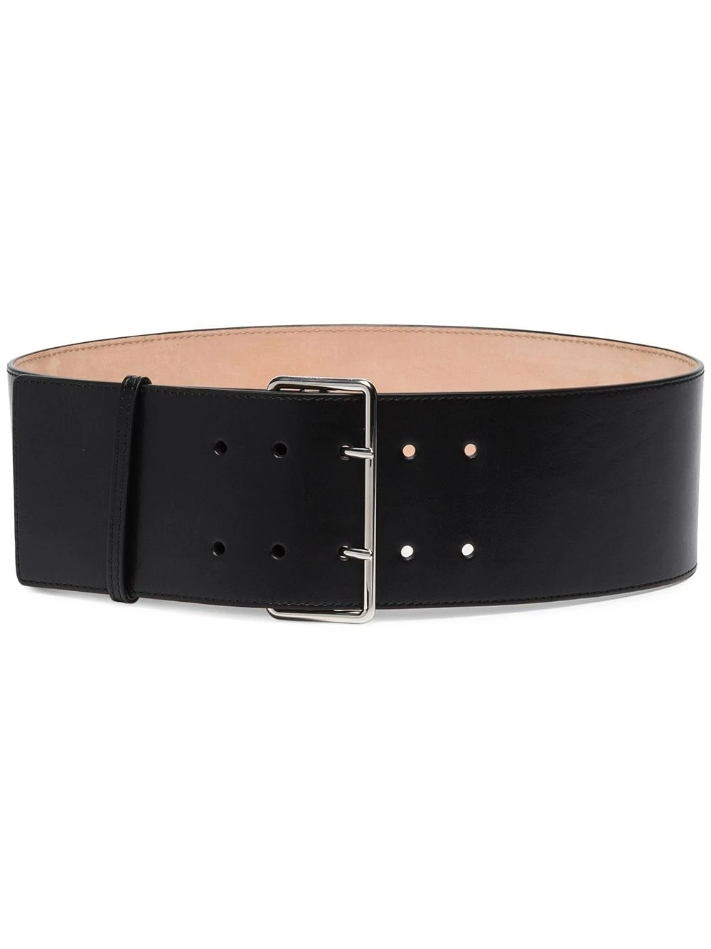 Alexander McQueen Black leather waist belt 1 Alexander McQueen black leather waist belt