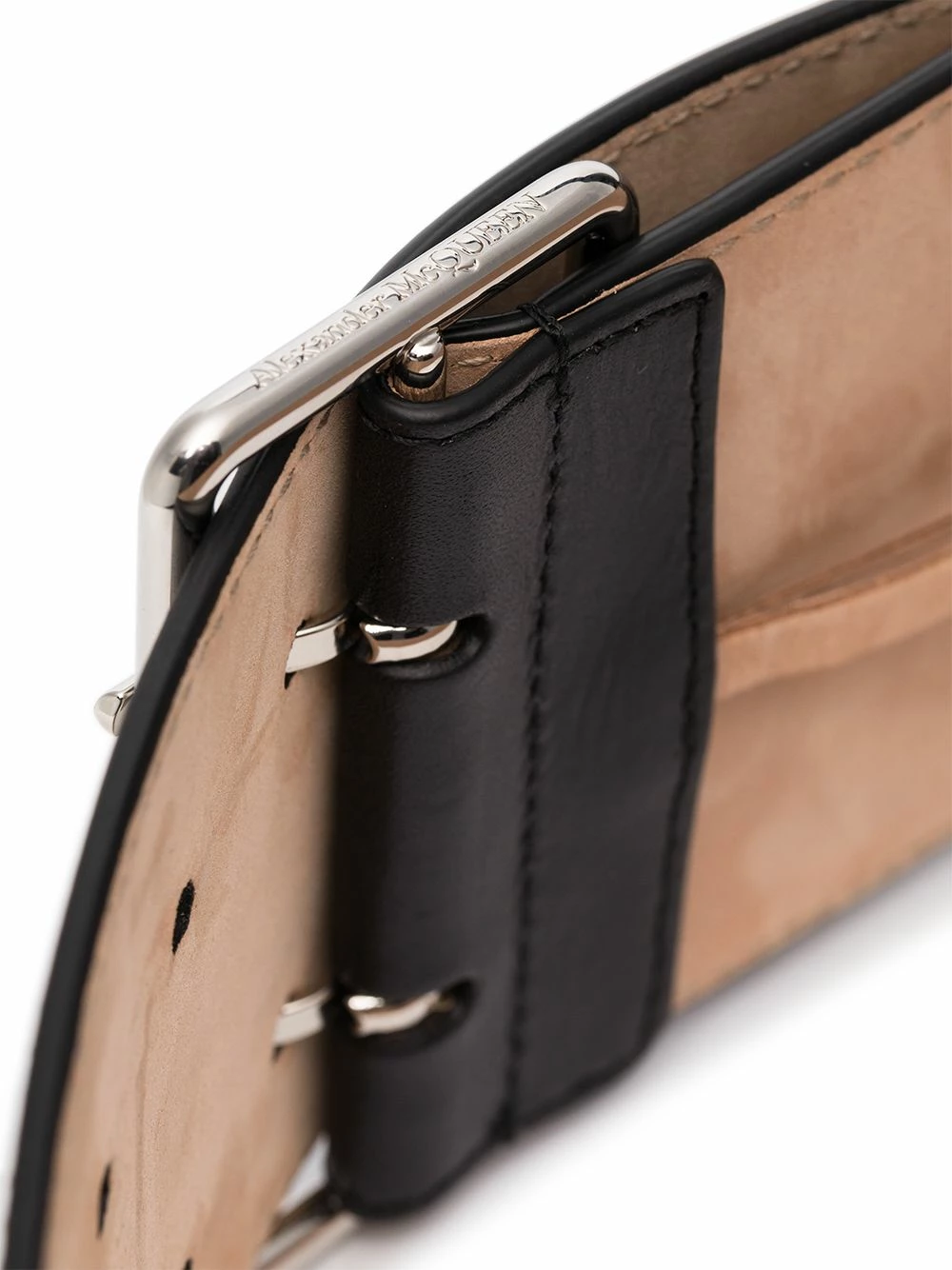 Alexander McQueen Black leather waist belt 3 Alexander McQueen black leather waist belt