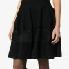 Alexander McQueen high-waisted macrame-panelled skirt