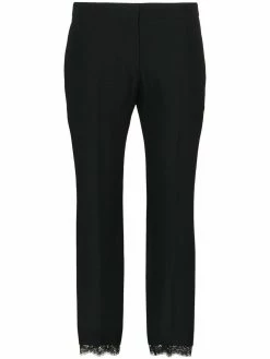 Alexander McQueen cropped lace-trimmed trousers