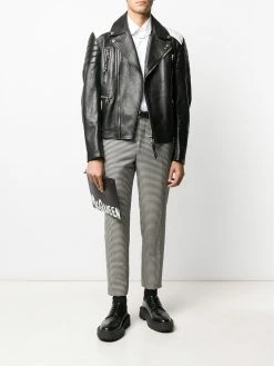 Alexander McQueen contrast logo print clutch