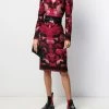 Alexander McQueen Blurred rose jacquard fitted dress 6 Alexander McQueen blurred rose jacquard fitted dress