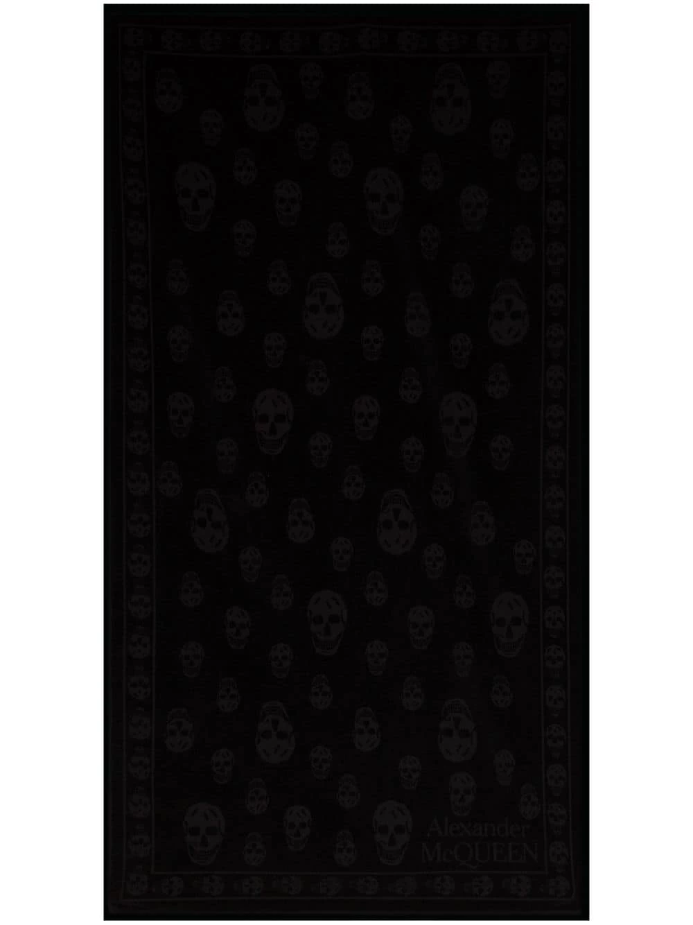 Alexander McQueen Flocked cotton beach towel 1 Alexander McQueen flocked cotton beach towel