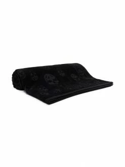 Alexander McQueen flocked cotton beach towel