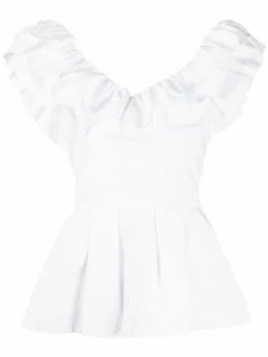 Alexander McQueen ruffle peplum blouse