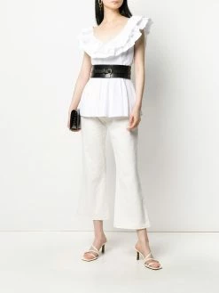 Alexander McQueen ruffle peplum blouse