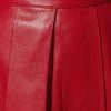 Alexander McQueen pleated leather midi skirt