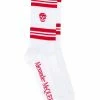 Alexander McQueen stripe and skull-embellished socks