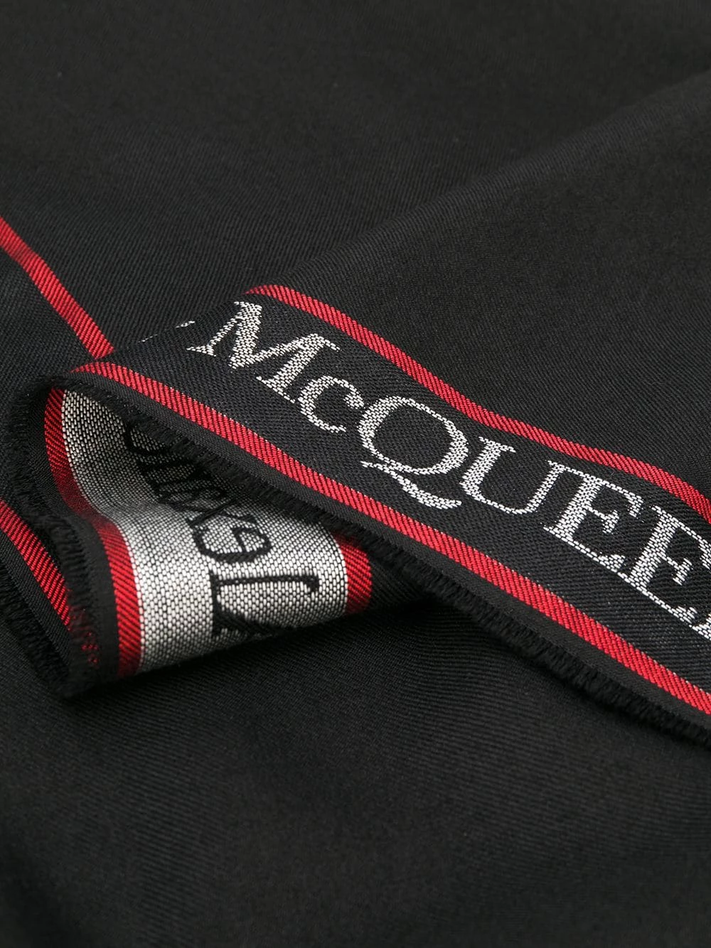 Alexander McQueen Logo trim scarf 3 Alexander McQueen logo trim scarf