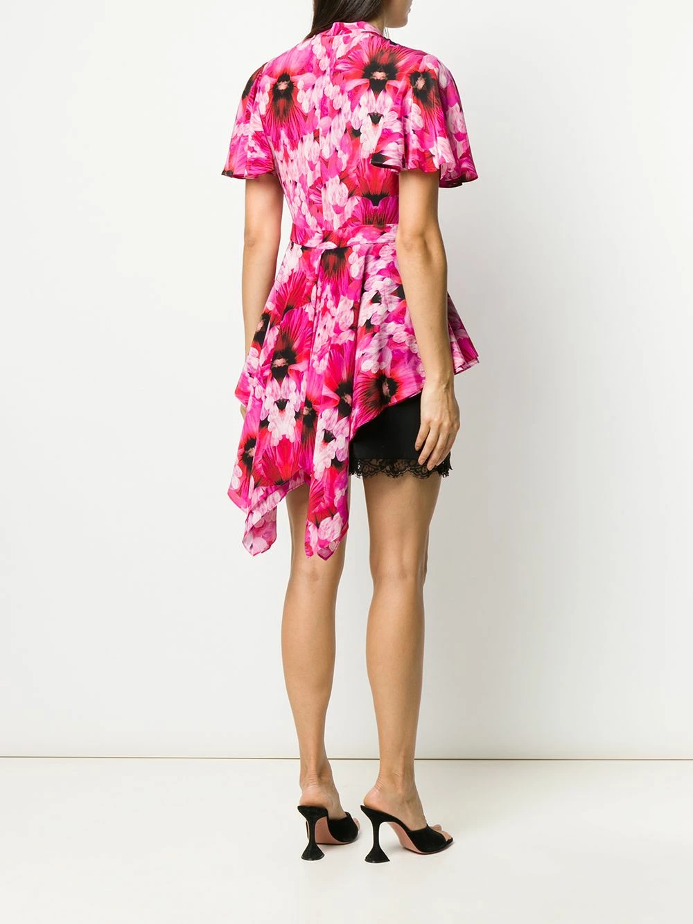 Alexander McQueen Floral print asymmetric shirt 4 Alexander McQueen floral print asymmetric shirt