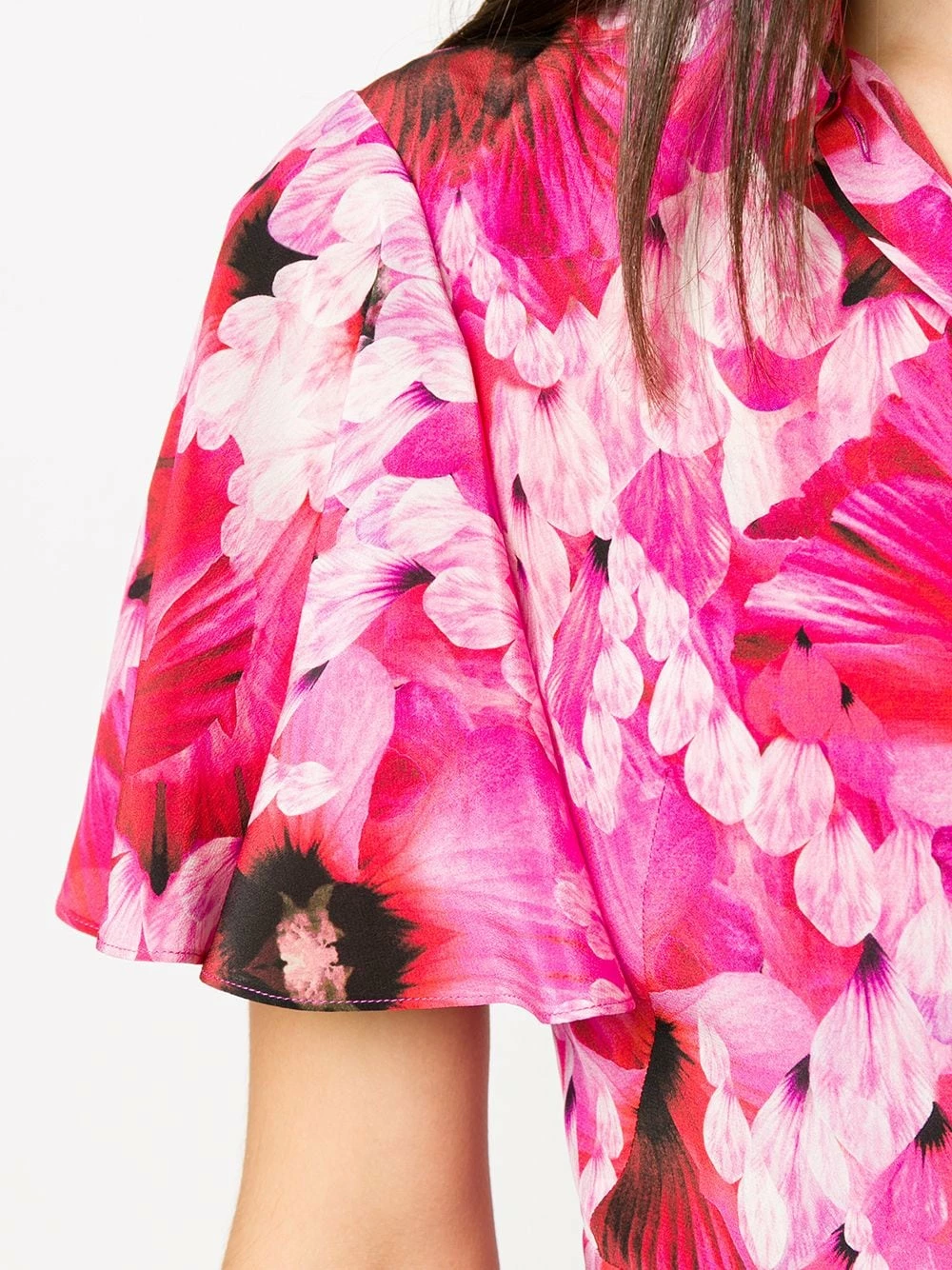 Alexander McQueen Floral print asymmetric shirt 5 Alexander McQueen floral print asymmetric shirt