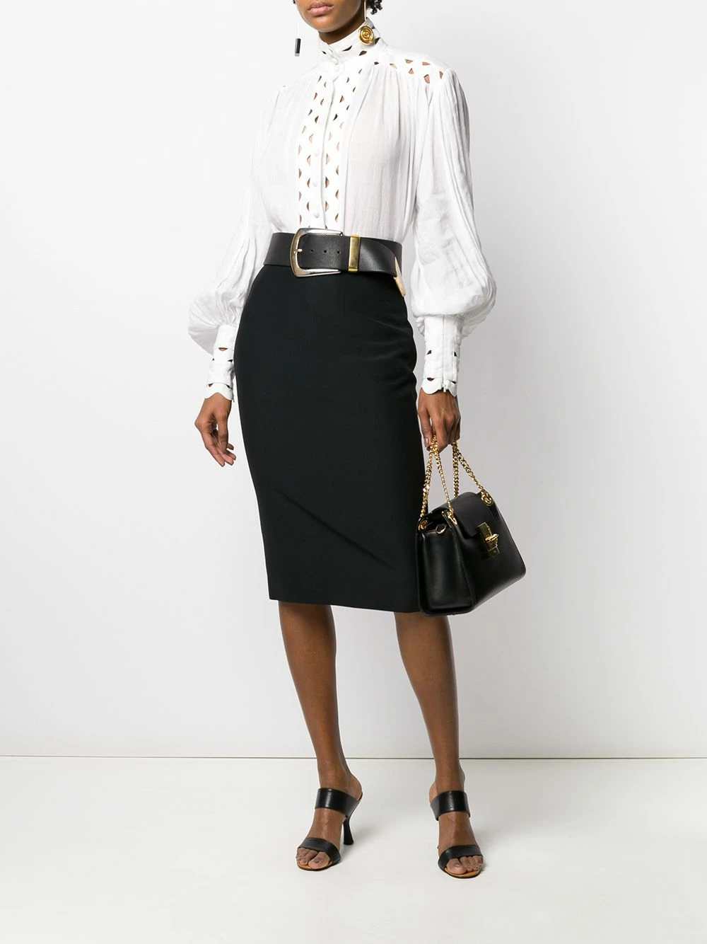 Alexander McQueen Skinny fit pencil skirt 2 Alexander McQueen skinny fit pencil skirt