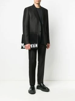 Alexander McQueen logo printed clutch