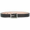 Alexander McQueen leather silver buckle belt
