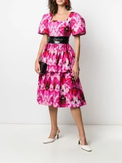 Alexander McQueen Endangered Flower print ruffle dress