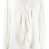 Alexander McQueen ruffle-front long-sleeve blouse