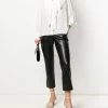 Alexander McQueen ruffle-front long-sleeve blouse
