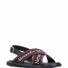 Alexander McQueen cross strap sandals