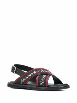 Alexander McQueen cross strap sandals