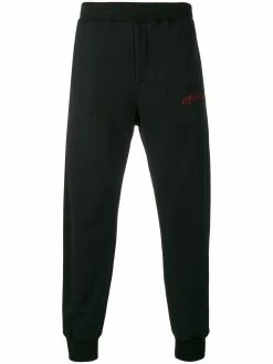 Alexander McQueen logo embroidered track pants