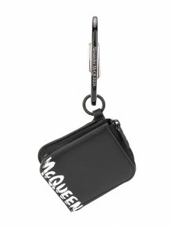 Alexander McQueen logo zip pouch keyring