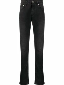 Alexander McQueen dragon patch slim-fit jeans