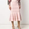 Alexander McQueen peplum hem midi skirt